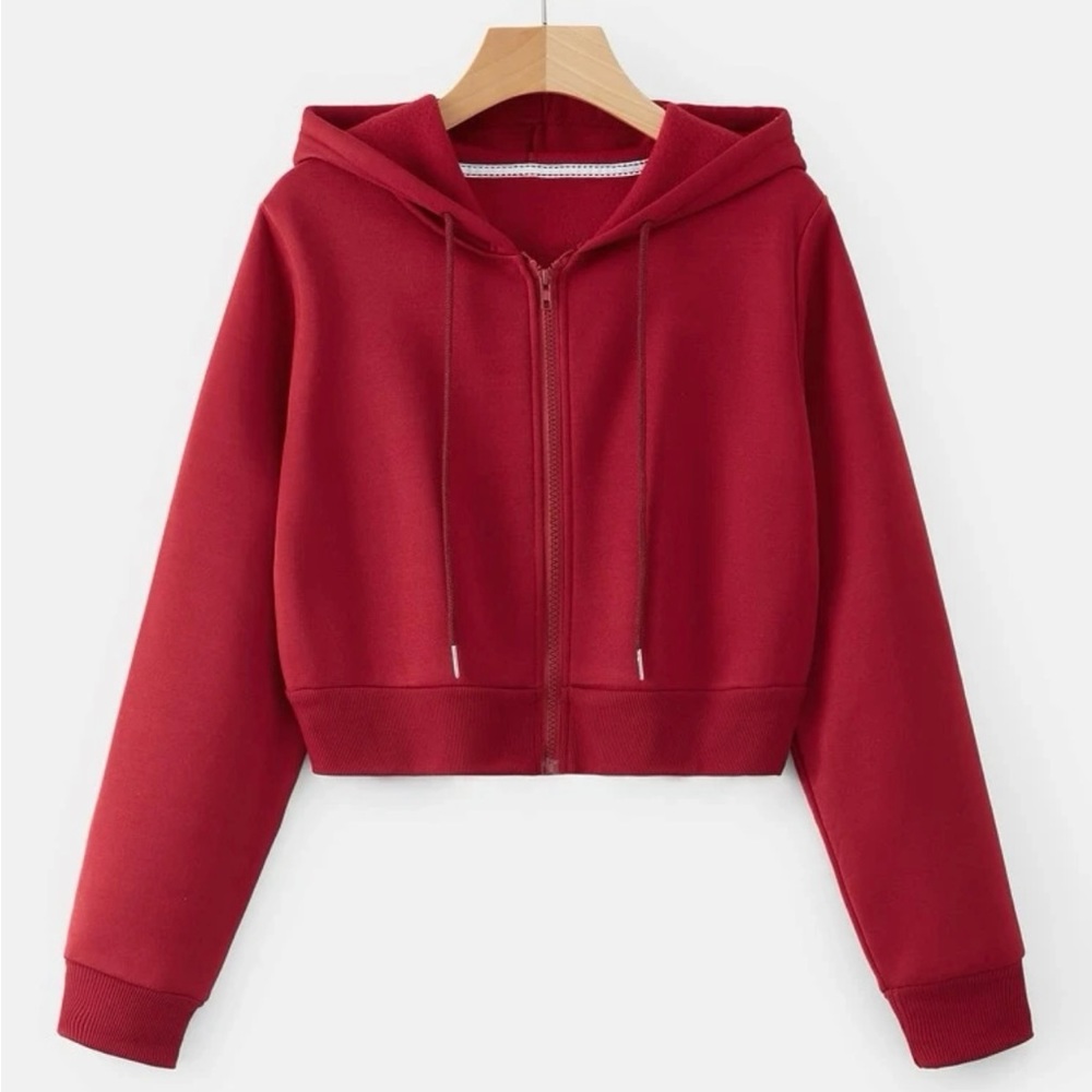 Zip Up Cropped Sweater